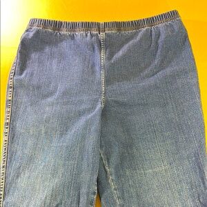 Liz and me jeans women’s size 16 W pull on stretch medium wash elastic waistband